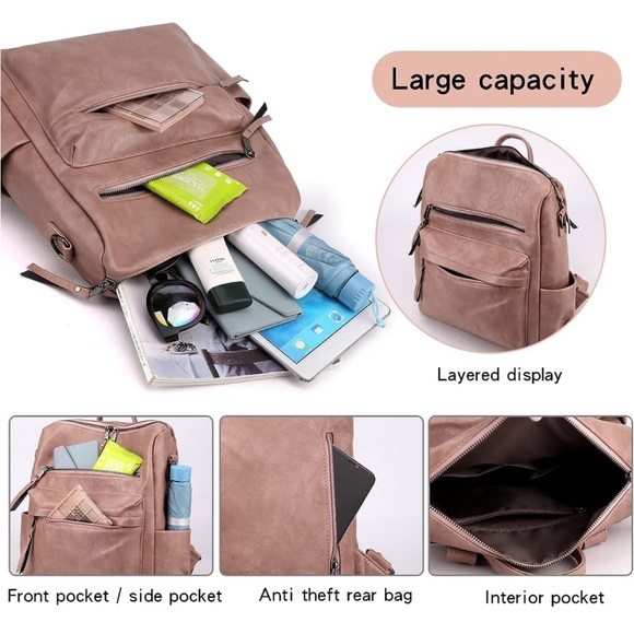 🌸 Women's Fashion Backpack Purse / Multipurpose Convertible Satchel NEW - Picture 5 of 6